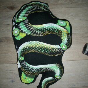 19" Kiwi Cobra Throw Pillow-New